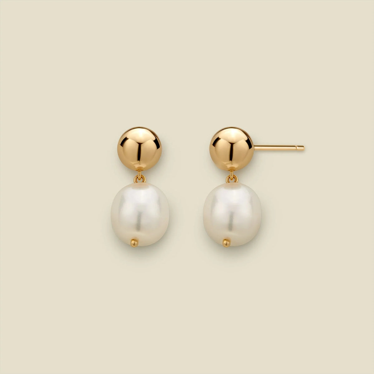 Drop Pearl Stud Earrings | Final Sale