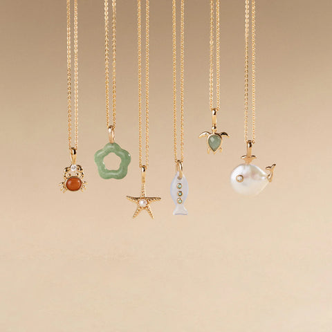 Pearl Whale Charm Necklace