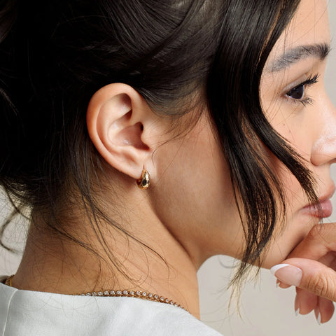 Gloss Huggie Hoop Earrings | Final Sale