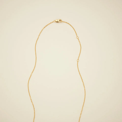 Initial Disc Necklace | 3/8" Disc
