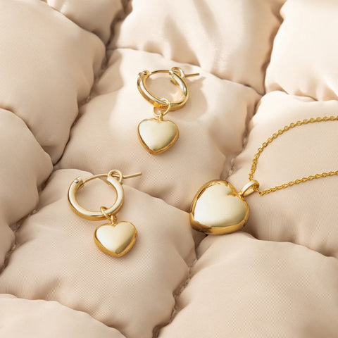 Puffy Heart Charm Necklace