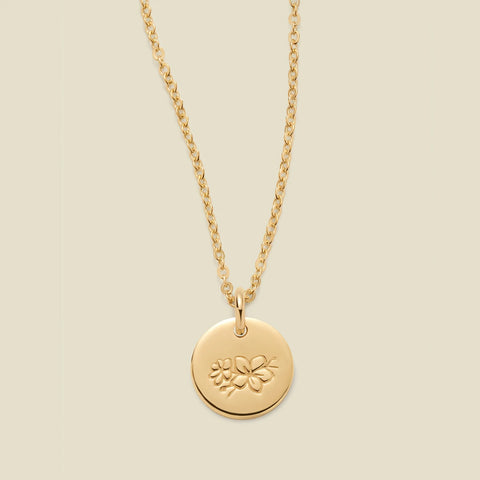 March Birth Flower Necklace