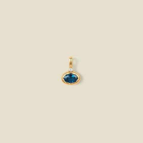 September Oval Birthstone Charm