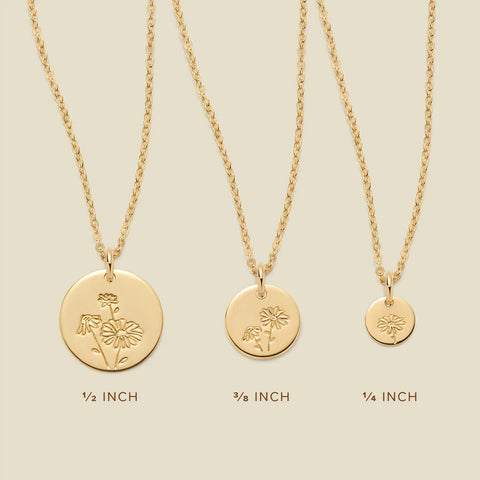 April Birth Flower Necklace