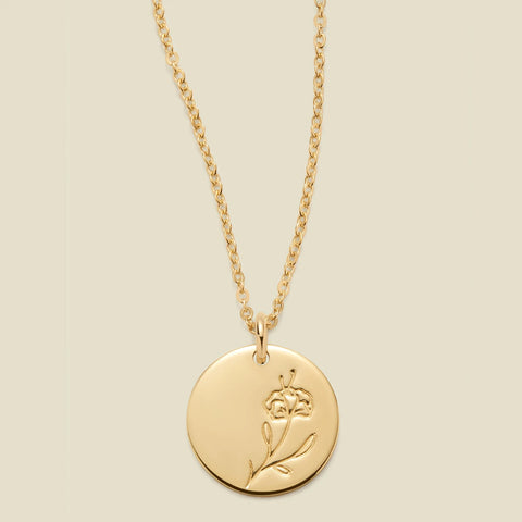 February Birth Flower Necklace