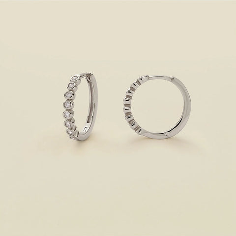 CZ Poppy Hoop Earrings