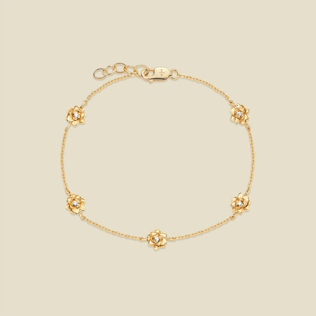 July CZ Birth Flower Station Bracelet