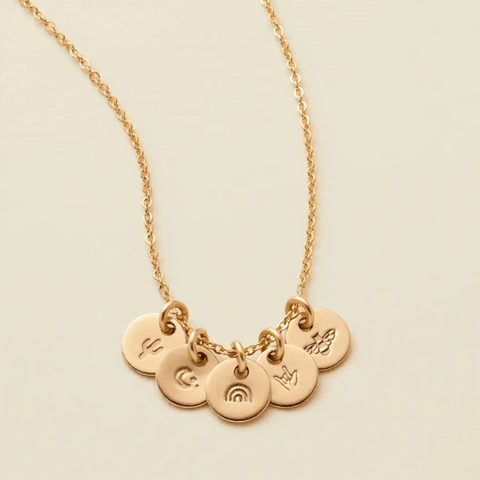 Evie Charm Stacker Disc Necklace