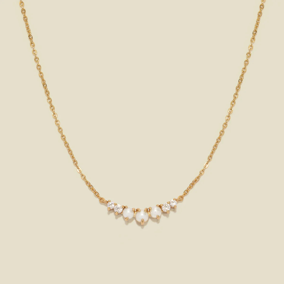 Crescent Pearl Necklace | Final Sale