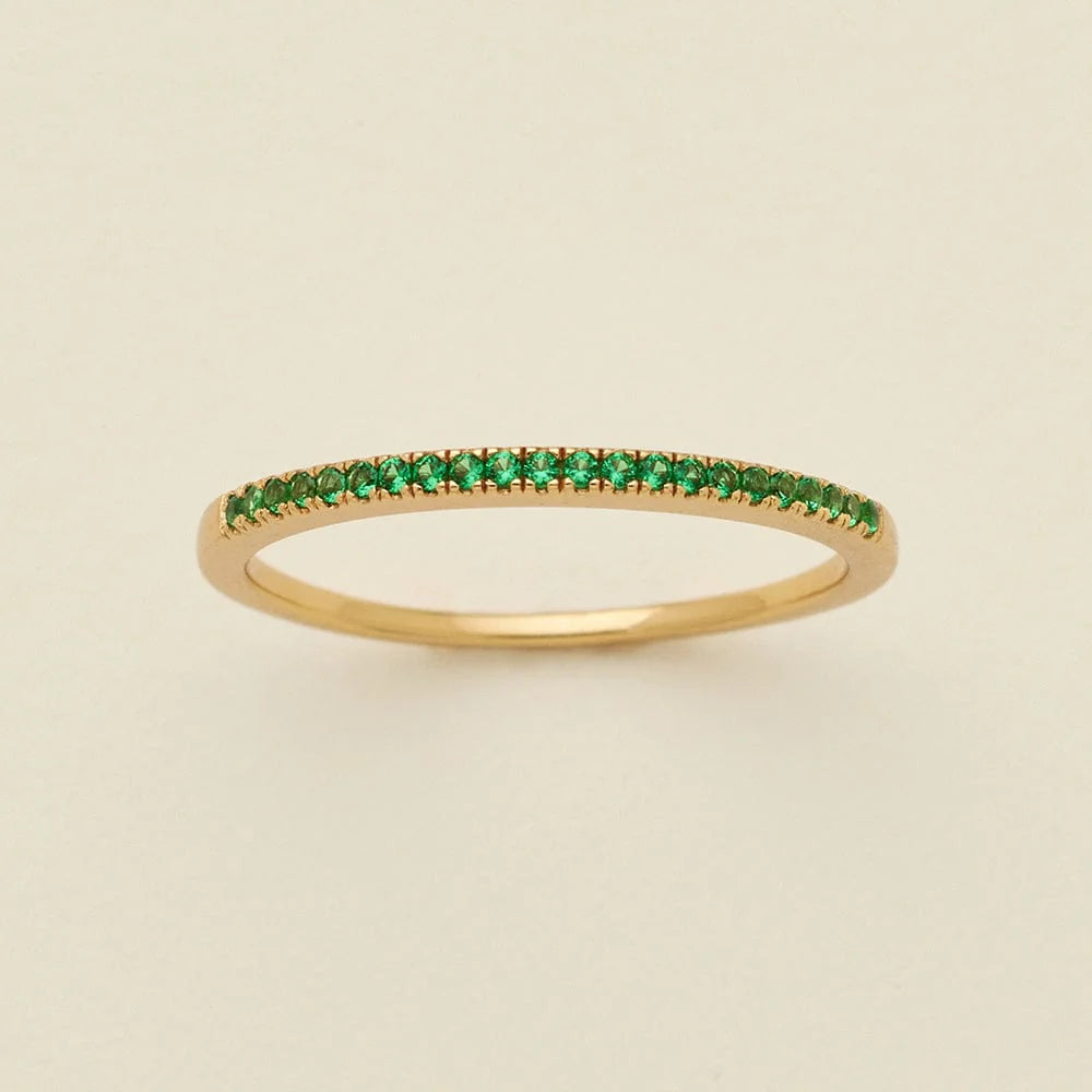 May Birthstone Stacking Ring