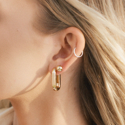 Sol Paperclip Hoop Earrings | Final Sale