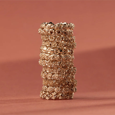 April CZ Birth Flower Eternity Ring