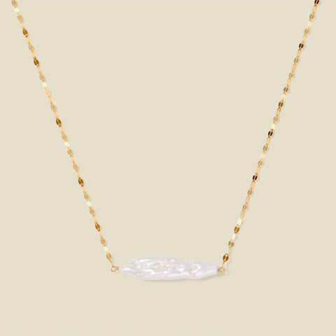 Baroque Pearl Bar Necklace