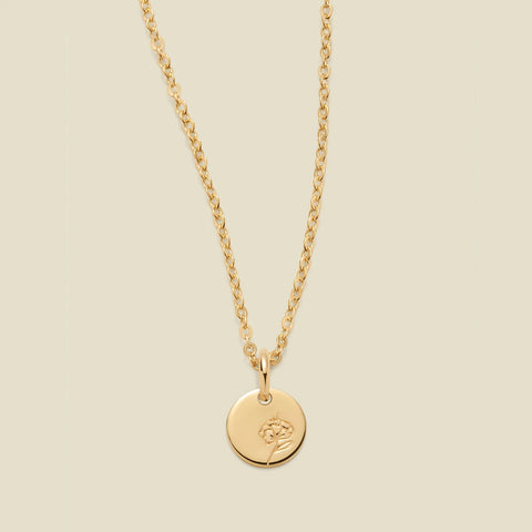 February Birth Flower Necklace