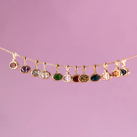 November Oval Birthstone Charm