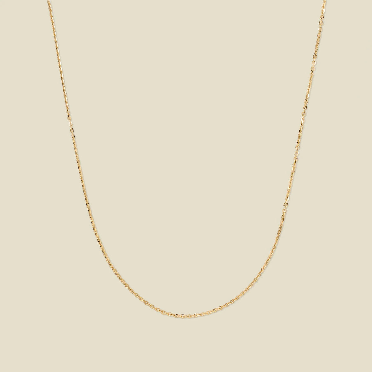 14k Adjustable Flat Cable Chain