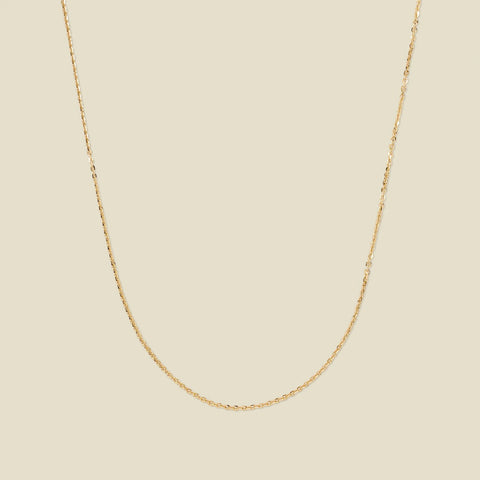 14k Adjustable Flat Cable Chain