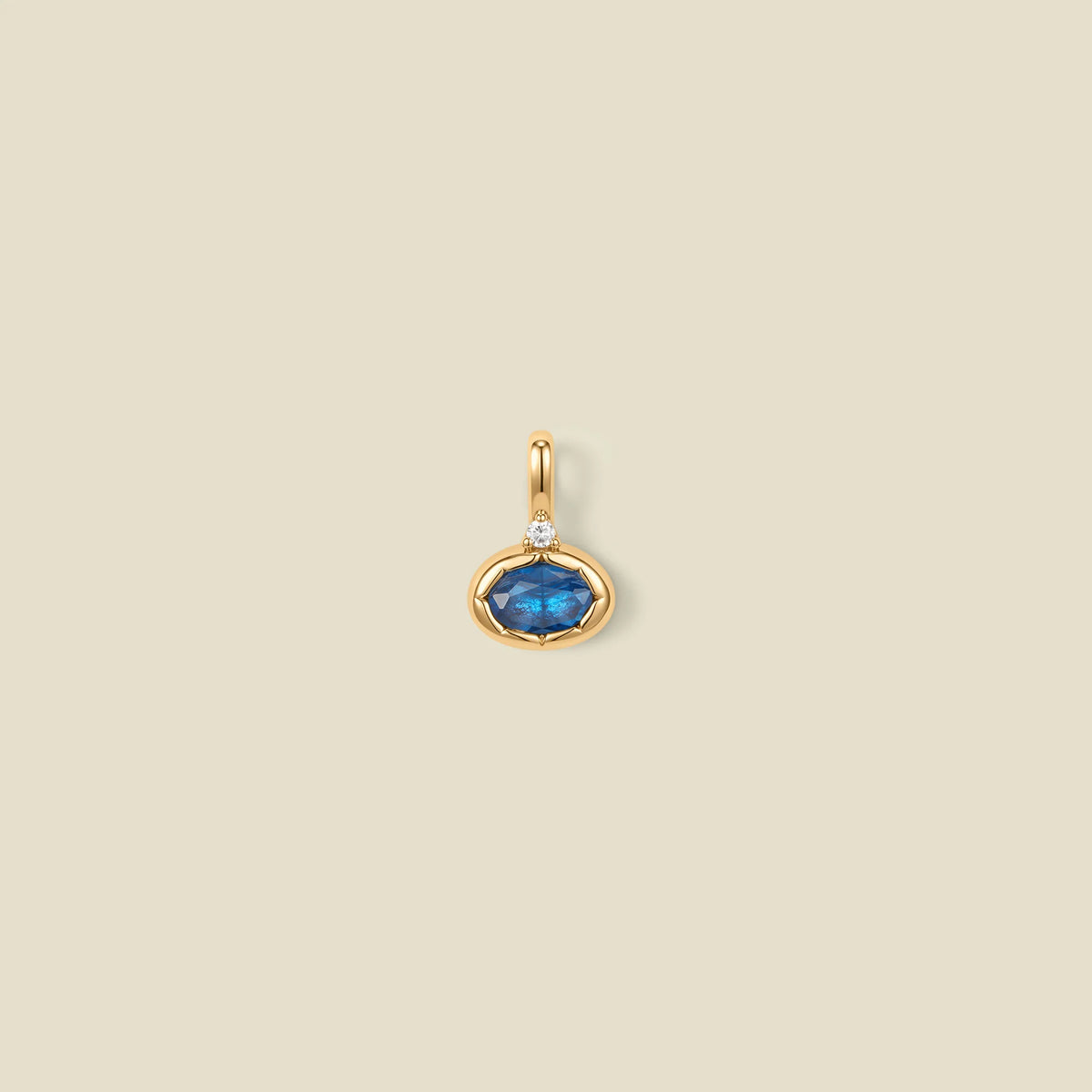 December Oval Birthstone Charm